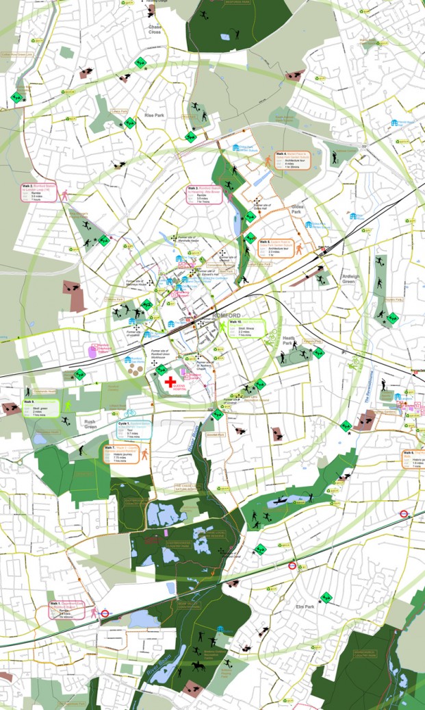 Green Map 5km range 1-Rainham05.08.10